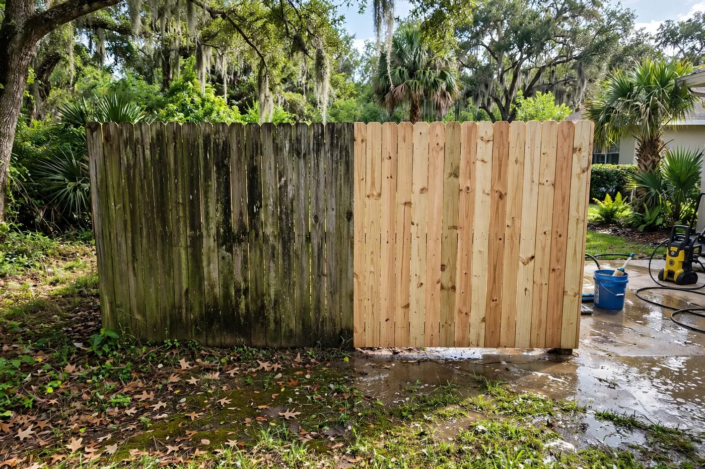 Wood & Vinyl Fence Cleaning in Jacksonville: Methods That Work
