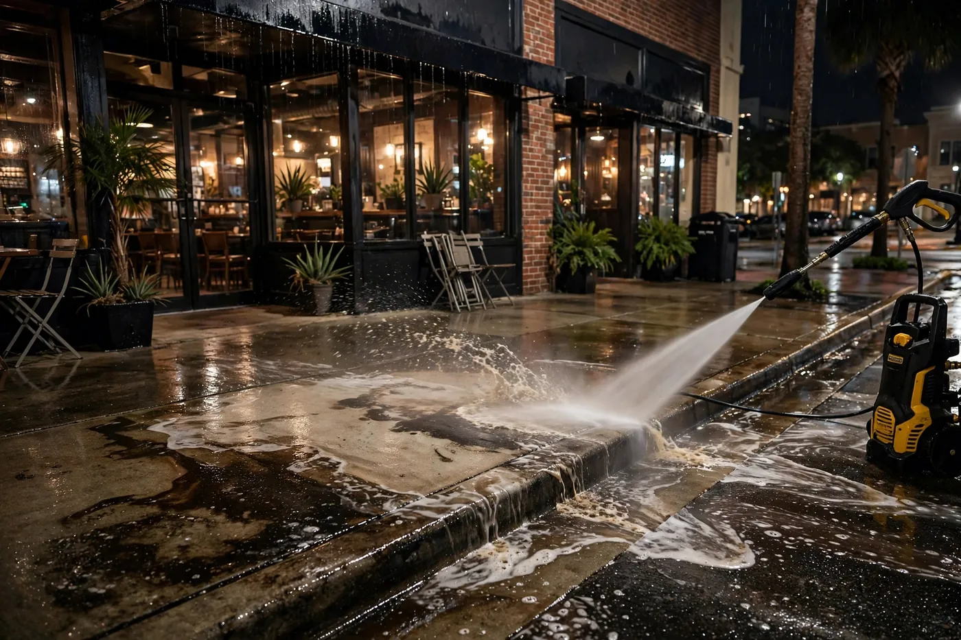 Restaurant Grease Beyond the Dumpster: Sidewalks & Drive-Thrus