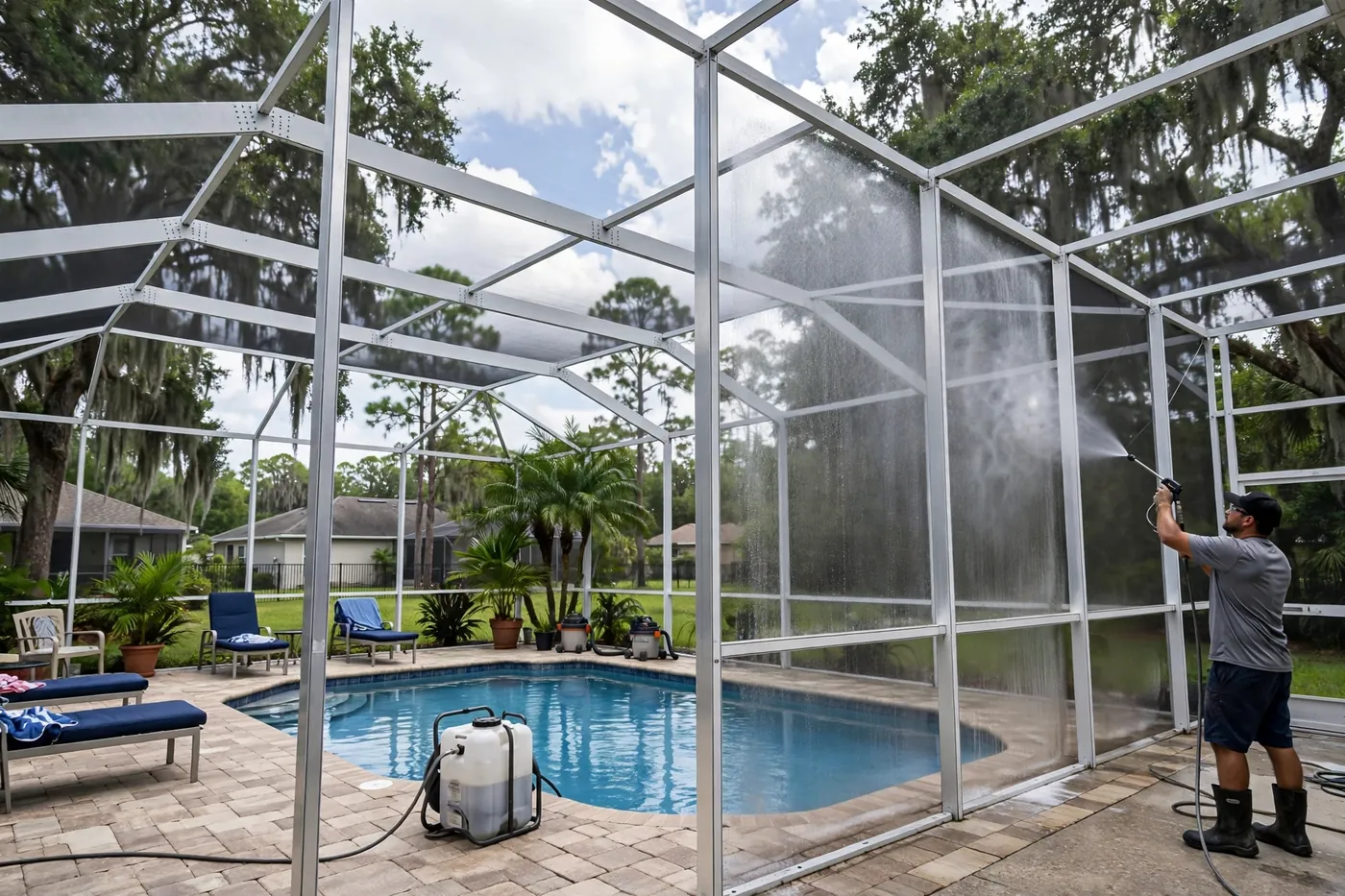 Screen Enclosure Cleaning: Protecting Your Pool Cage
