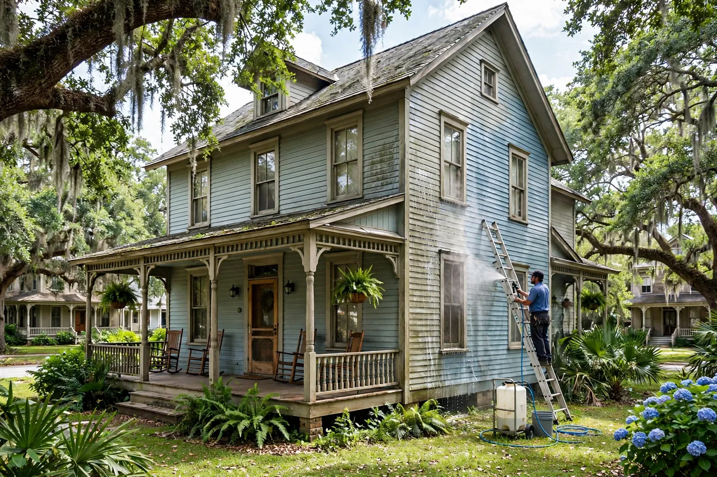 Springfield Historic District: Cleaning 100-Year-Old Siding Safely