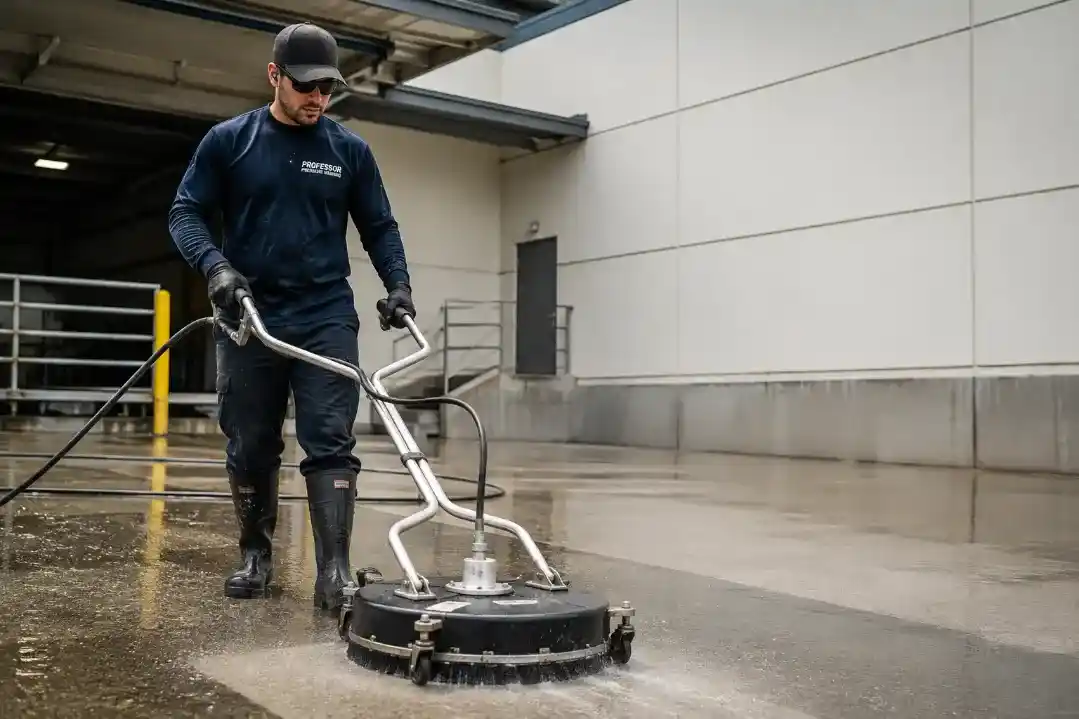 Commercial building exterior pressure washing service