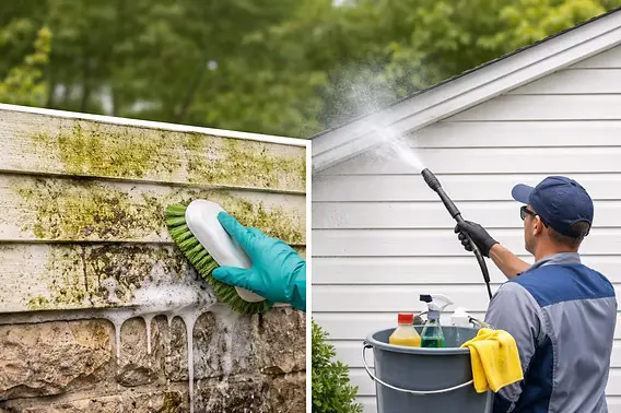Cleaning method actually use in home exterior cleaning